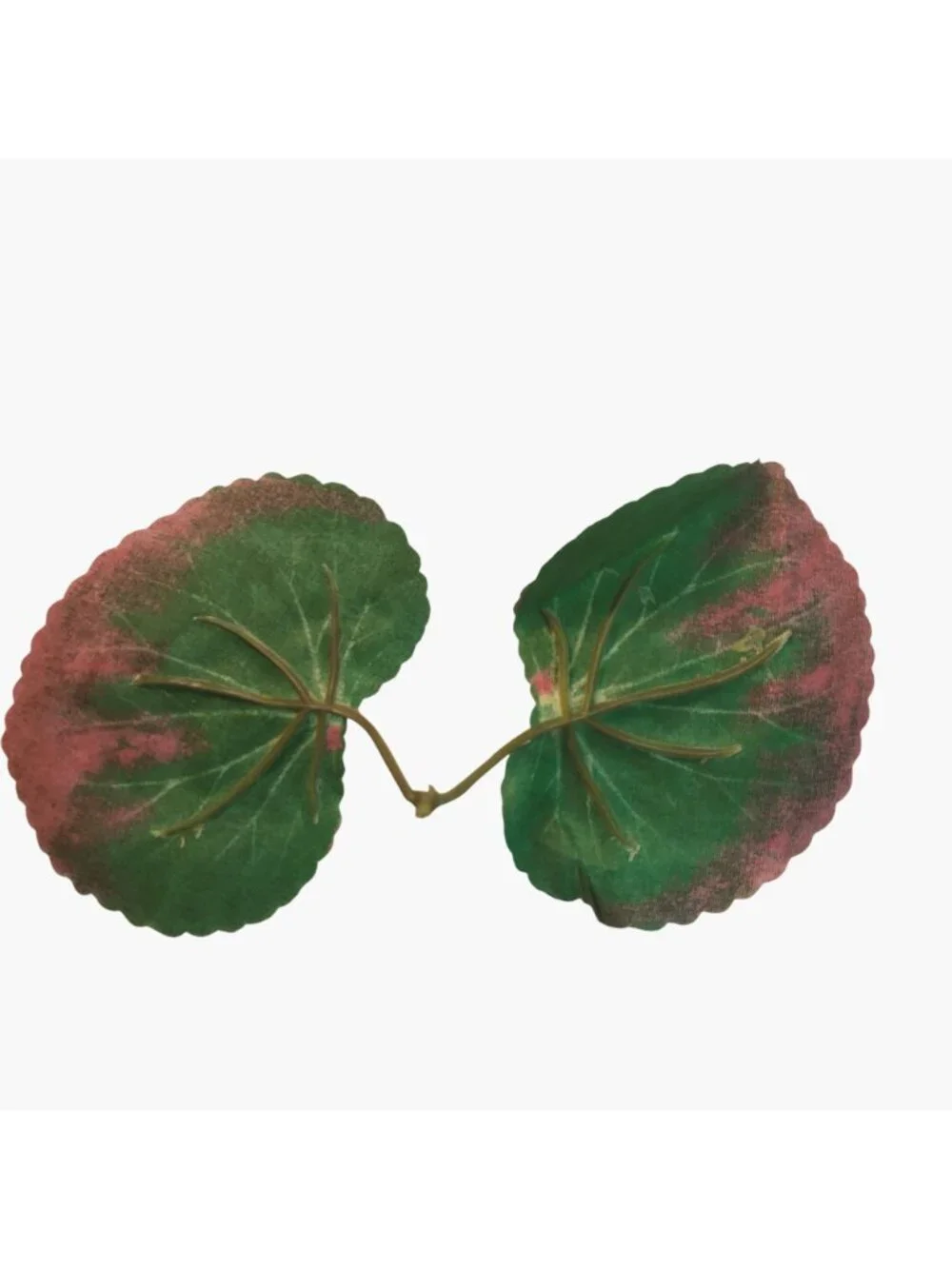 Artificial Begonia Leaf Green Red Crafts Floral Arrangements DIY